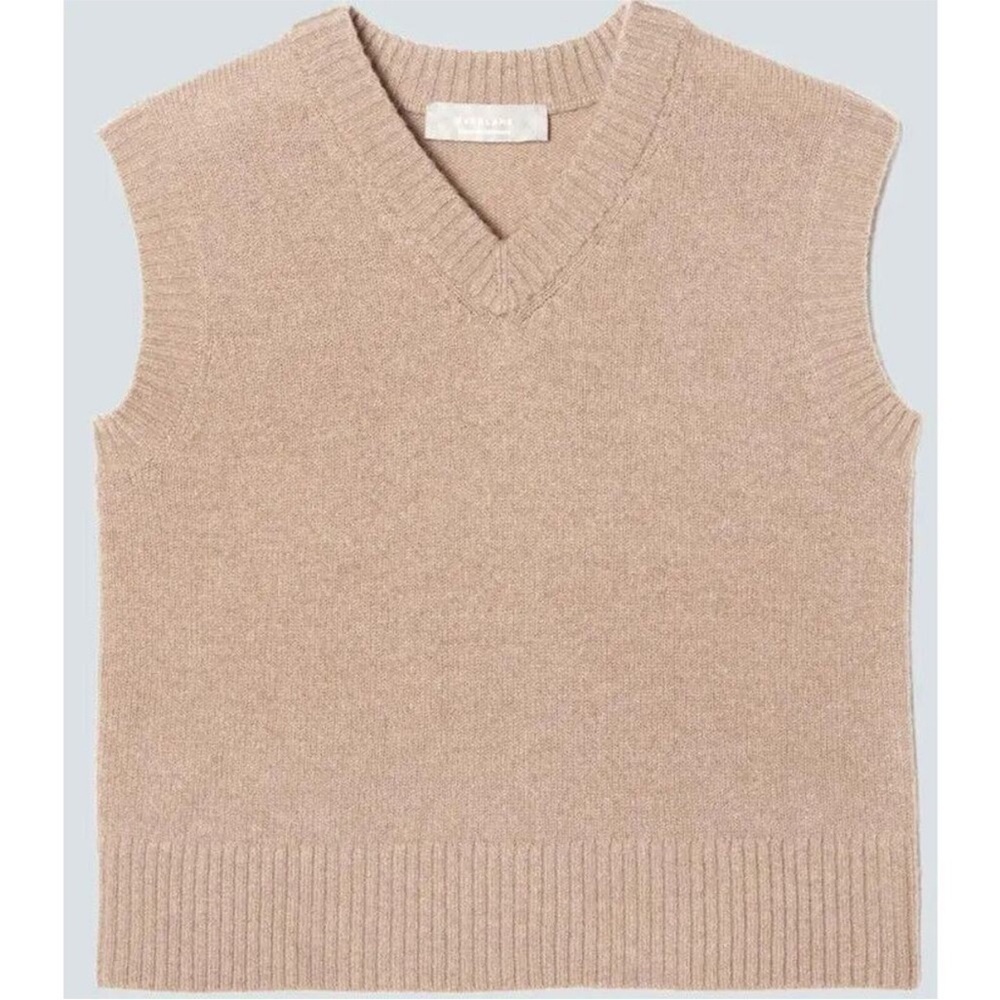 Everlane The ReCashmere Vest Camel XXS Cashmere Blend